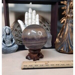 Rainbow Flourite Quartz Crystal Sphere
